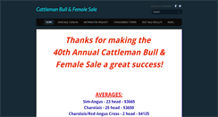 Desktop Screenshot of cattlemansale.com